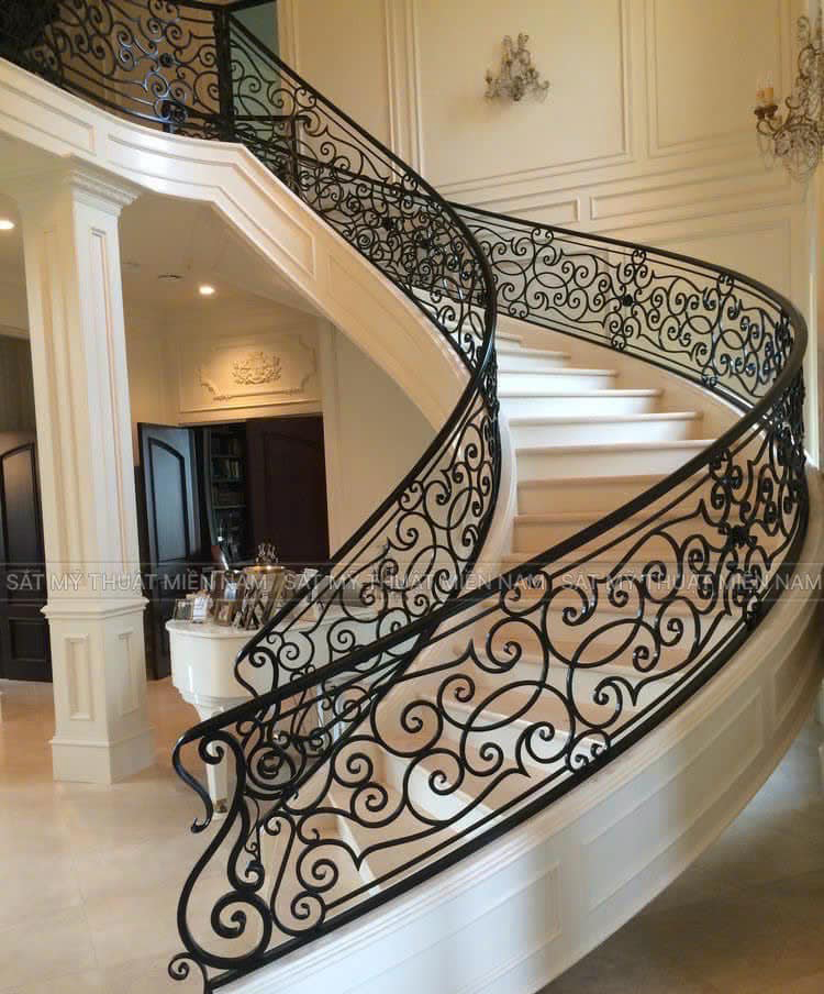 lan can sắt nghệ thuật