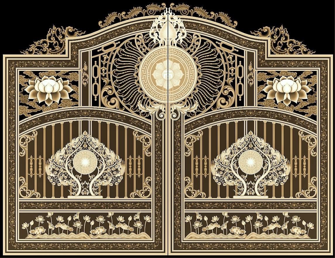 Cổng Nhôm Đúc - NĐ36