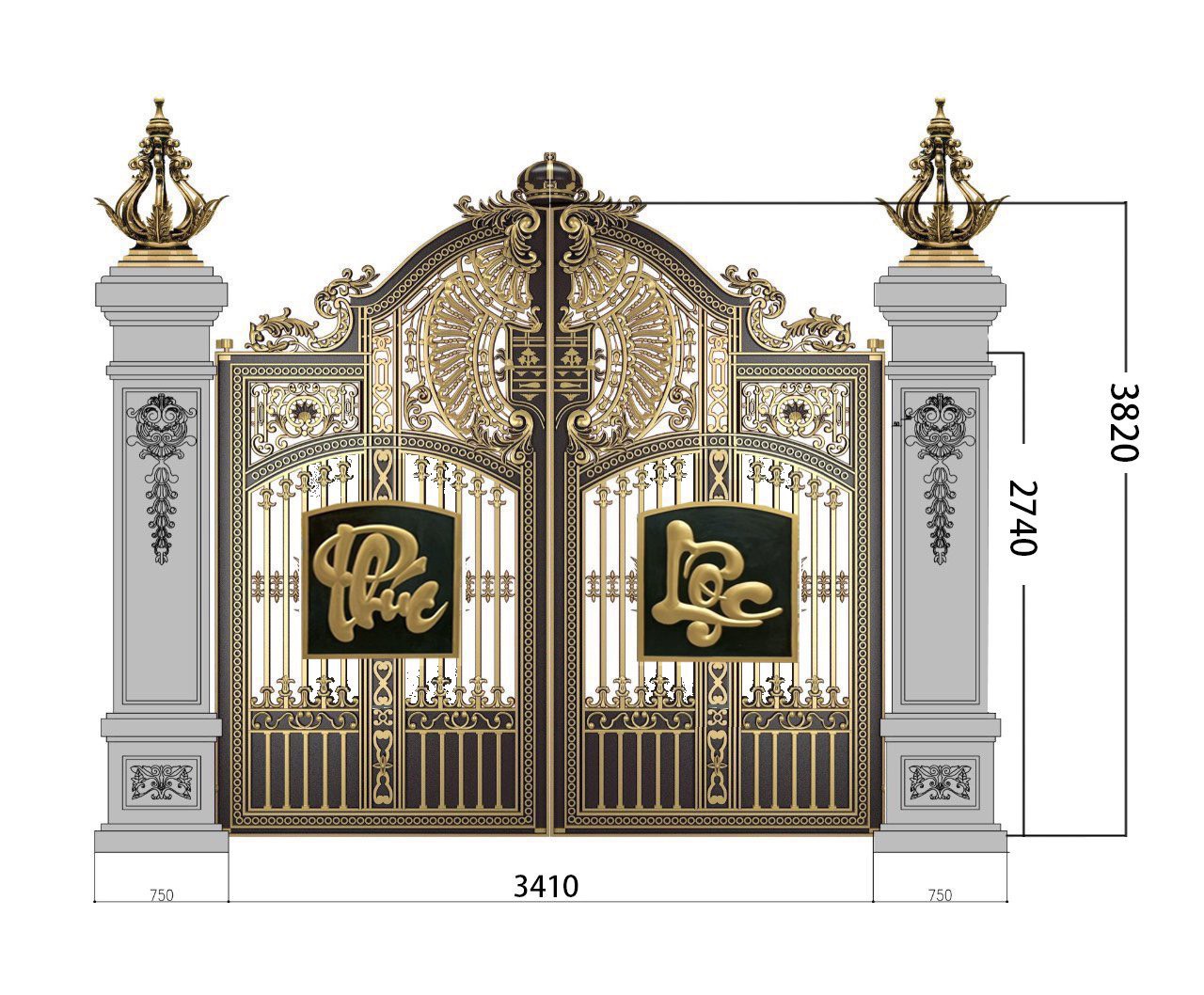 Cổng Nhôm Đúc - NĐ51